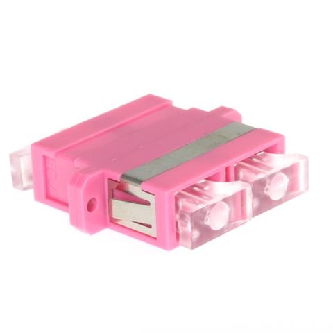 ECS skarvstycke SC duplex OM4 Erika Violet transparent dammskydd